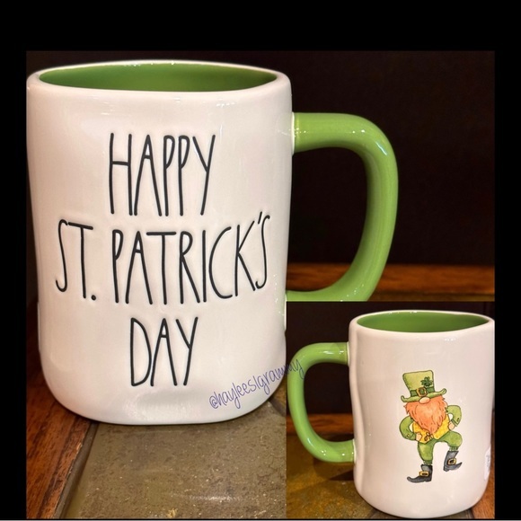 Rae Dunn Double Sided Ceramic HAPPY ST. PATRICK'S DAY and Leprechaun NEW! - Picture 1 of 3